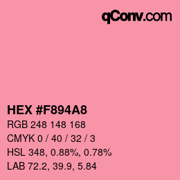 Color code: HEX #F894A8 | qconv.com