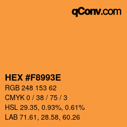 Color code: HEX #F8993E | qconv.com