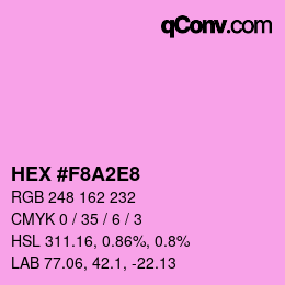 Farbcode: HEX #F8A2E8 | qconv.com