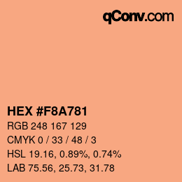 Color code: HEX #F8A781 | qconv.com