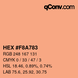 Color code: HEX #F8A783 | qconv.com