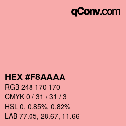 Color code: HEX #F8AAAA | qconv.com