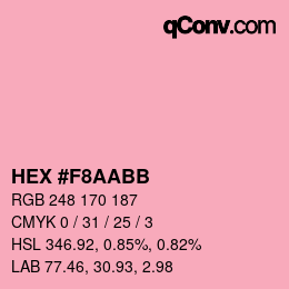 Color code: HEX #F8AABB | qconv.com