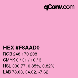 Color code: HEX #F8AAD0 | qconv.com