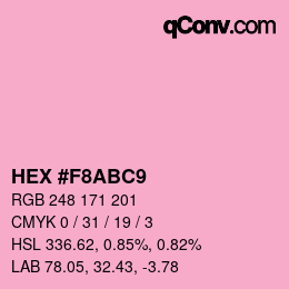颜色代码: HEX #F8ABC9 | qconv.com