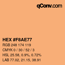 Color code: HEX #F8AE77 | qconv.com