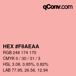Color code: HEX #F8AEAA | qconv.com