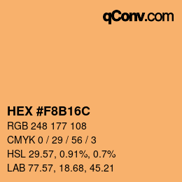 カラーコード: HEX #F8B16C | qconv.com