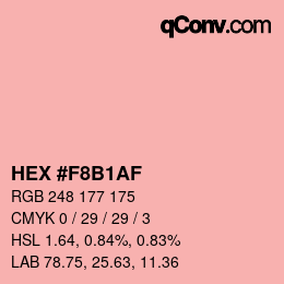 Farbcode: HEX #F8B1AF | qconv.com