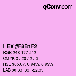 Color code: HEX #F8B1F2 | qconv.com