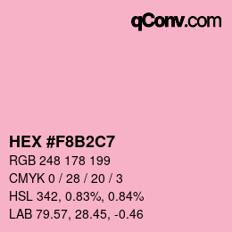カラーコード: HEX #F8B2C7 | qconv.com