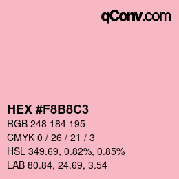 Color code: HEX #F8B8C3 | qconv.com