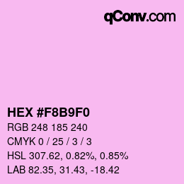 Color code: HEX #F8B9F0 | qconv.com
