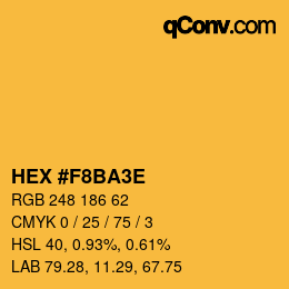 Color code: HEX #F8BA3E | qconv.com