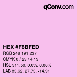 Color code: HEX #F8BFED | qconv.com