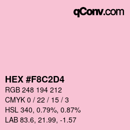 Color code: HEX #F8C2D4 | qconv.com