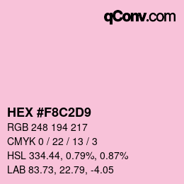 Color code: HEX #F8C2D9 | qconv.com