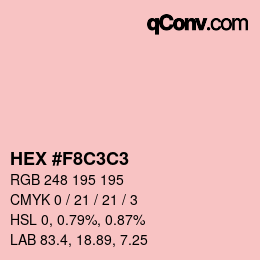 Color code: HEX #F8C3C3 | qconv.com