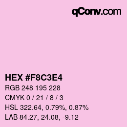Color code: HEX #F8C3E4 | qconv.com