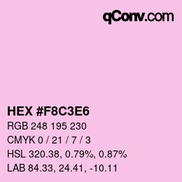 Color code: HEX #F8C3E6 | qconv.com