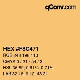 カラーコード: HEX #F8C471 | qconv.com