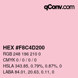 Color code: HEX #F8C4D200 | qconv.com