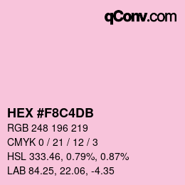 Código de color: HEX #F8C4DB | qconv.com