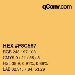 Color code: HEX #F8C567 | qconv.com