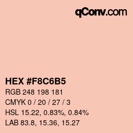 Color code: HEX #F8C6B5 | qconv.com