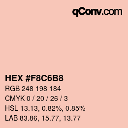 Color code: HEX #F8C6B8 | qconv.com