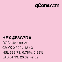 Color code: HEX #F8C7DA | qconv.com