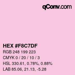Color code: HEX #F8C7DF | qconv.com