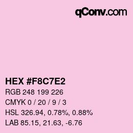 Color code: HEX #F8C7E2 | qconv.com
