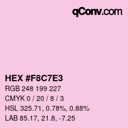 Color code: HEX #F8C7E3 | qconv.com