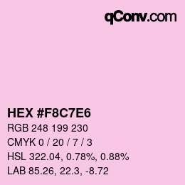 Color code: HEX #F8C7E6 | qconv.com