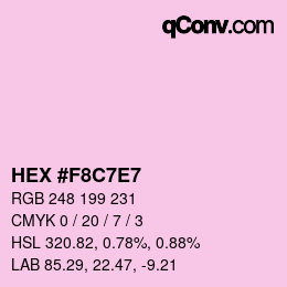 Color code: HEX #F8C7E7 | qconv.com