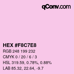 Color code: HEX #F8C7E8 | qconv.com
