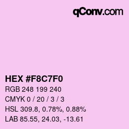 Color code: HEX #F8C7F0 | qconv.com