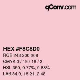 Color code: HEX #F8C8D0 | qconv.com