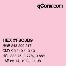 Color code: HEX #F8C8D9 | qconv.com