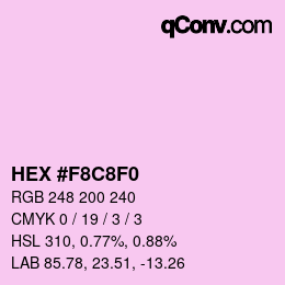 Color code: HEX #F8C8F0 | qconv.com