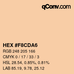 Color code: HEX #F8CDA6 | qconv.com
