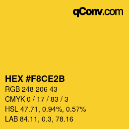 カラーコード: HEX #F8CE2B | qconv.com