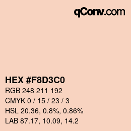 Color code: HEX #F8D3C0 | qconv.com