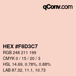 Color code: HEX #F8D3C7 | qconv.com