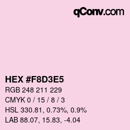 Color code: HEX #F8D3E5 | qconv.com