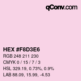 Color code: HEX #F8D3E6 | qconv.com