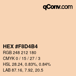 颜色代码: HEX #F8D4B4 | qconv.com