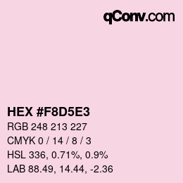 Color code: HEX #F8D5E3 | qconv.com
