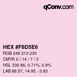 Color code: HEX #F8D5E6 | qconv.com
